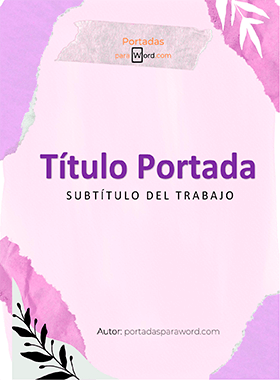 Portada para word Aesthetic morada