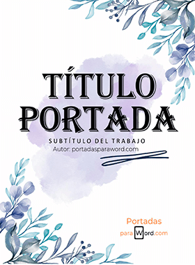 Portada para word Aesthetic plantas