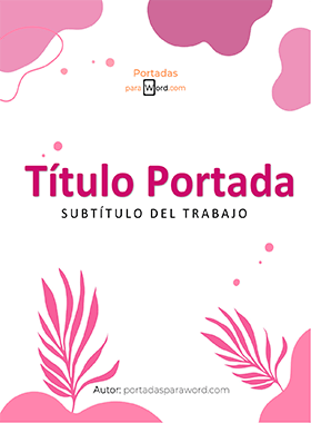 Portada para word Aesthetic rosa