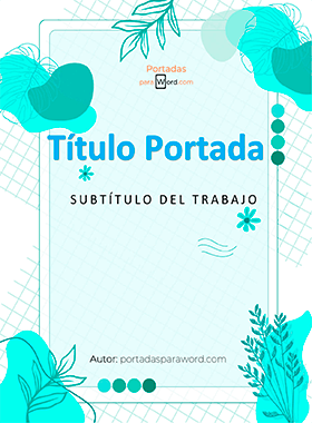 Portada para word Aesthetic verde