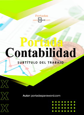 Portada para word Contabilidad colores