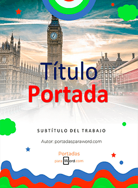Portada para word Ingles ciudad