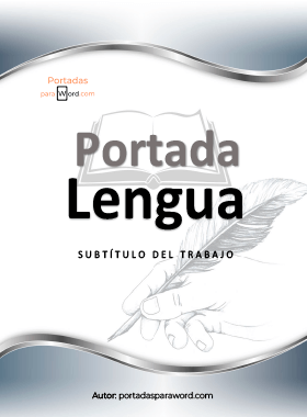Portada para word Lengua escribir