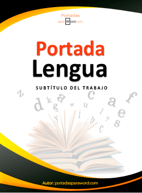 Portada para word Lengua letras