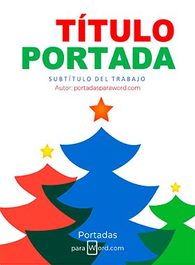 Portada para word Navidad arboles