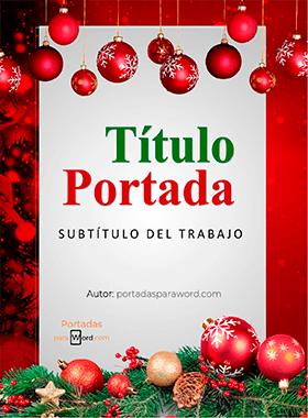 Portada para word Navidad bolas