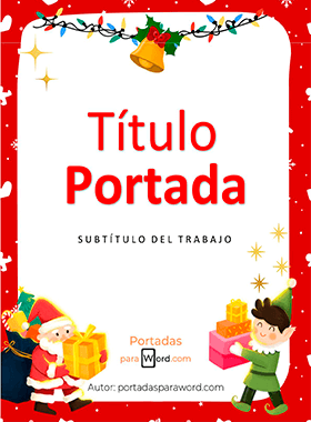 Portada para word Navidad dibujos