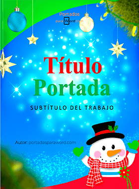Portada para word Navidad muneco