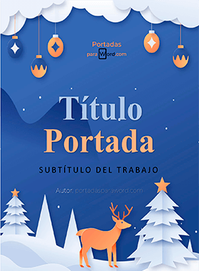Portada para word Navidad nieve