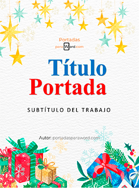 Portada para word Navidad regalos