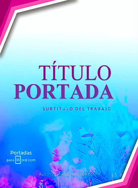 Portada para word bonita azul
