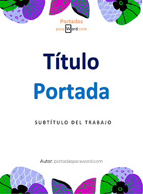 Portada para word bonita colores