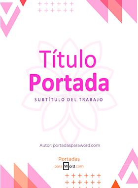 Portada para word bonita rosa