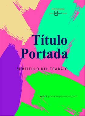 Portada para word creativa colores