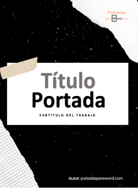 Portada para word creativa espacio