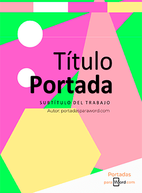 Portada para word creativa formas