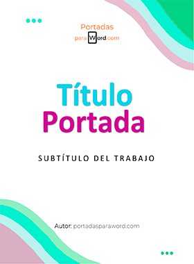 Portada para word creativa simple