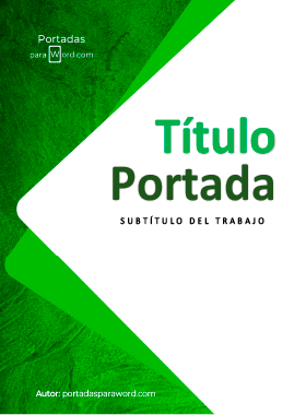 Portada para word creativas ecologica