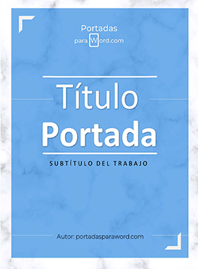 Portada para word documento azul