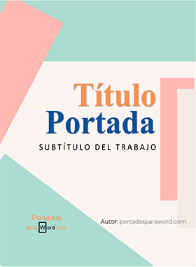 Portada para word documento elegante
