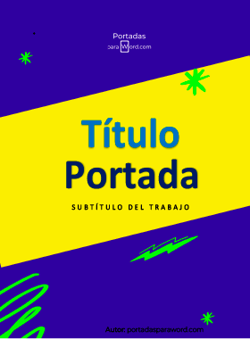 Portada para word documentos divertida