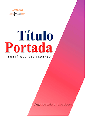 Portada para word formal sencilla