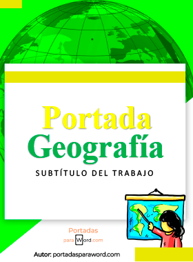 Portada para word geografia colegio