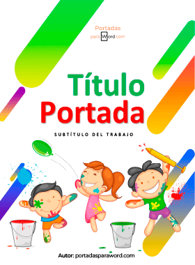 Portada para word infantil colores