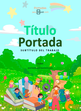 Portada para word infantil cumpleanos