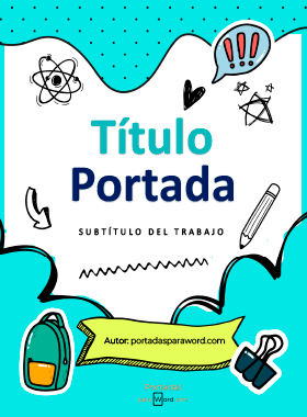 Portada para word infantil escuela