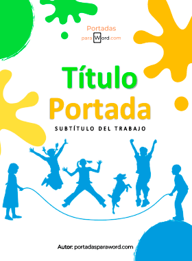 Portada para word infantil juego