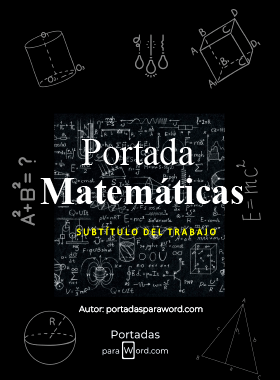 Portada para word Matematicas formulas
