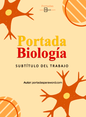 Portada para word biologia celulas