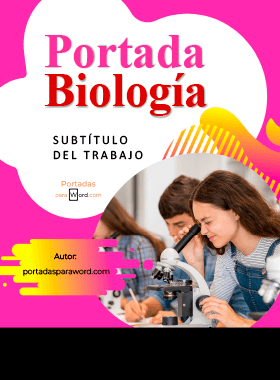 Portada para word biologia escuela