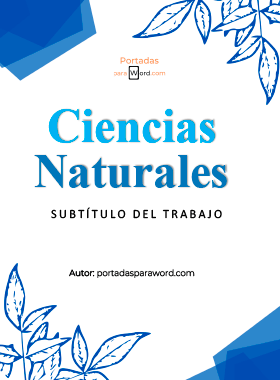 Portada para word ciencias naturales adulto