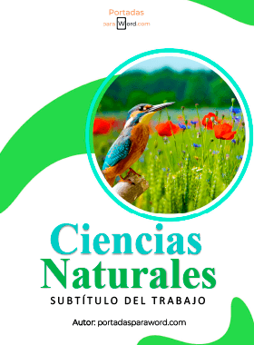 Portada para word ciencias naturales animales