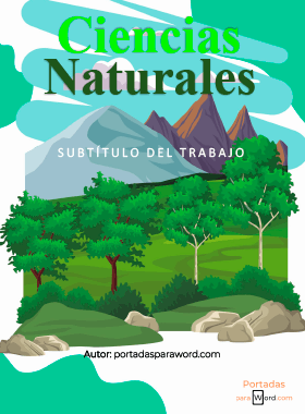 Portada para word ciencias naturales naturaleza