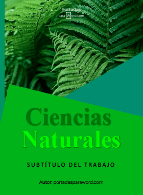 Portada para word ciencias naturales plantas