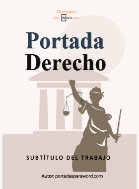 Portada para word derecho elegante