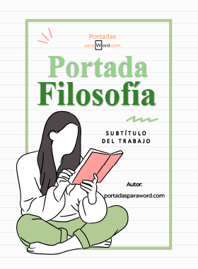 Portada para word filosofia ilustracion