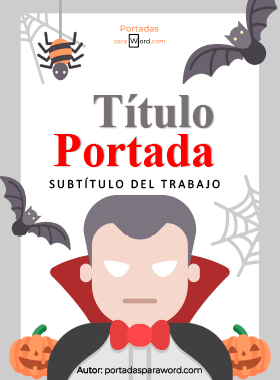 Portada para word halloween dracula