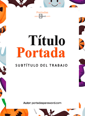Portada para word halloween marco