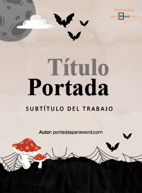 Portada para word halloween murcielagos