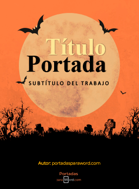 Portada para word halloween noche