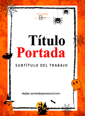 Portada para word halloween susto