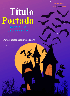Portada para word halloween terror