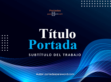 Portada para word horizontal elegante