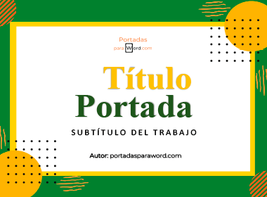 Portada para word horizontal llamativa