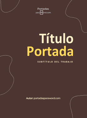 Portada para word minimalista curvas