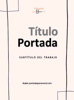 Portada para word minimalista informal